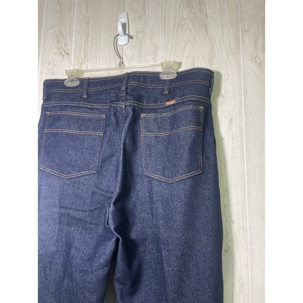 Vintage Wrangler Jeans Mens 38x29 70s 80s Dark Blue Denim Straight Western - Picture 2 of 8